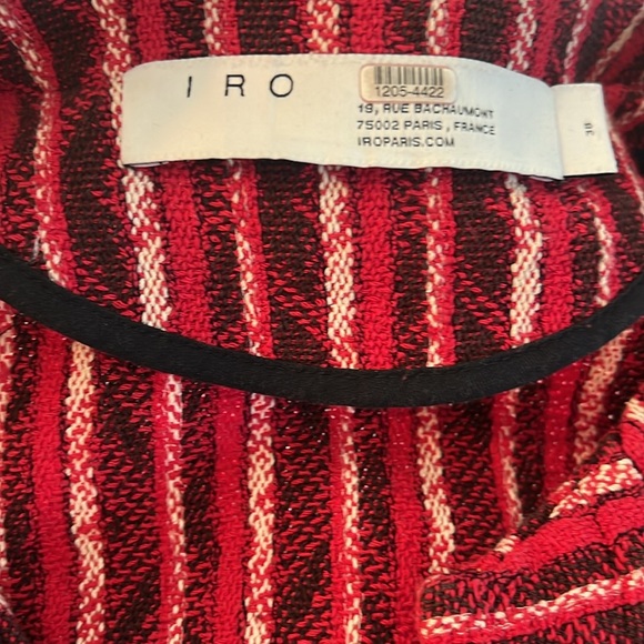 IRO Inland Red Tweed Striped Open Jacket - Picture 6 of 6